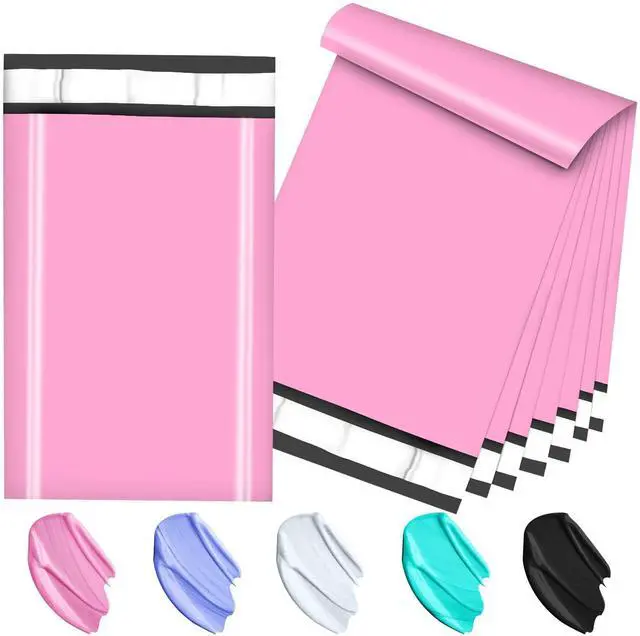 Main image of 120PC 6x9 Inch Pink Poly Mailers with Self-Adhesive, Waterproof and Tear-Proof Shipping Envelopes