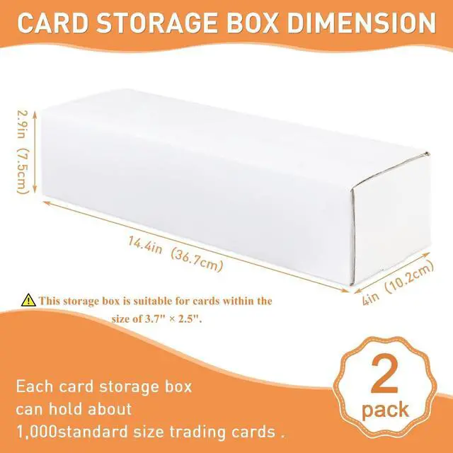 Alt view image 6 of 7 - 2-Pack Card Storage Box, 1000 Count, 14.4 Inch Horizontal, for TCG, MTG, Sports Cards
