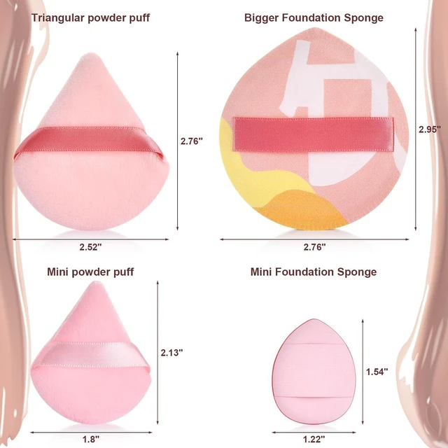Alt view image 4 of 7 - 16PCS Makeup Sponge Set with Triangle Powder Puff, Beauty Blender Sponge, and Mini Sponge for Foundation, Concealer, and Powder
