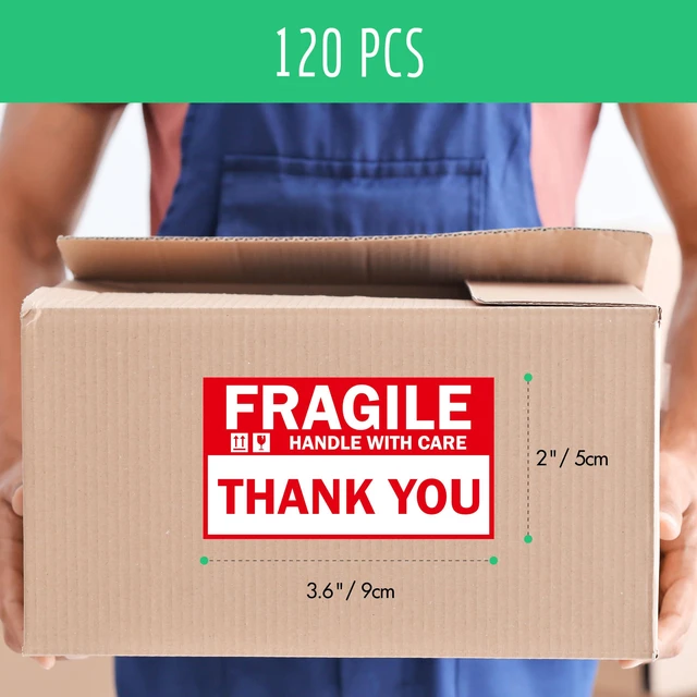 Alt view image 3 of 6 - 120PCS Home Moving Labels, 5-Color Coding Packing Box Stickers, with 20 Fragile Stickers & 20 Blank Ones, Apartment Moving Helper (Each 2 x 3.6 in)