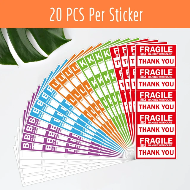 Alt view image 4 of 6 - 120PCS Home Moving Labels, 5-Color Coding Packing Box Stickers, with 20 Fragile Stickers & 20 Blank Ones, Apartment Moving Helper (Each 2 x 3.6 in)