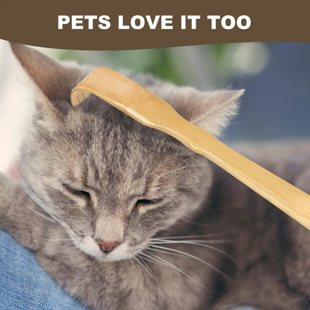 Alt view image 3 of 7 - YIMICOO 2 Pack Wooden Bamboo Back Scratcher, 17 Inch Long Handle, for Adults, Men, Women, with Beautiful Gift Packaging