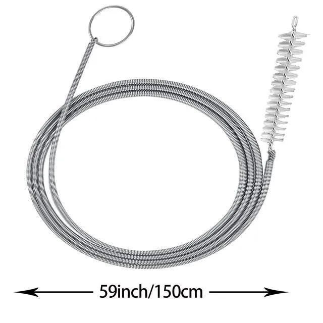 Alt view image 5 of 7 - Extra Long Flexible Drain Brush 155cm - Nylon Spring Pipe Cleaner for Fridge, Aquarium, Drinking Straw, Skinny Tube (1)