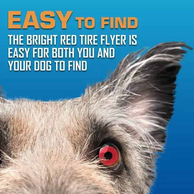 Alt view image 3 of 5 - Nerf Dog Atomic Flyer 10 Inch Rubber Flying Disc Dog Toy for Medium and Large Dogs, Red