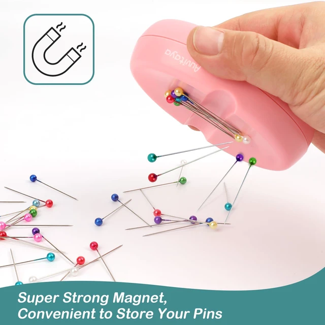 Alt view image 3 of 6 - Auvitaya Magnetic Pin Holder, Strong Magnet Pincushion, Cute Compact Needle Organizer, Bobby Pin Holder, Paper Clip Holder for Sewing Quilting