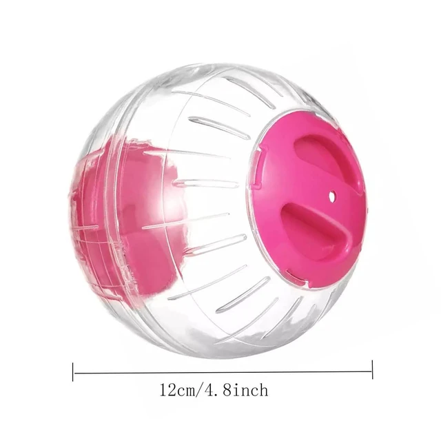 Alt view image 3 of 3 - 8Inch Pink Transparent Silent Hamster Exercise Ball for Dwarf Rat Relieves Boredom and Increases Activity