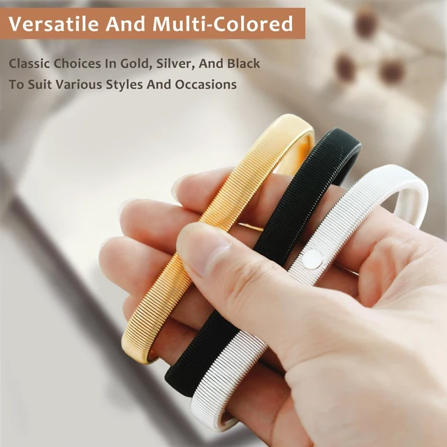 Alt view image 7 of 7 - 6-Piece Shirt Sleeve Holders, Stretchy Metal Armbands, Anti-Slip, Adjustable for Men & Women