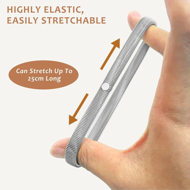 Alt view image 2 of 7 - 6-Piece Shirt Sleeve Holders, Stretchy Metal Armbands, Anti-Slip, Adjustable for Men & Women