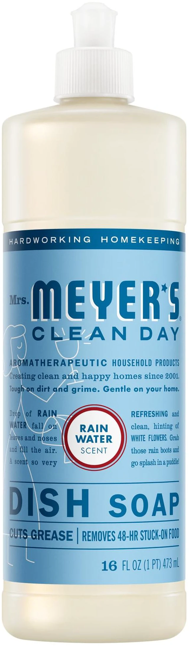Main image of MRS. MEYER'S Clean Day Liquid Dish Soap, Rain Water, 16 fl oz