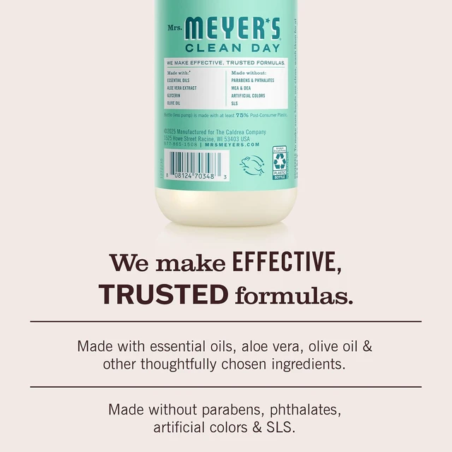 Alt view image 2 of 6 - Mrs. Meyer's Clean Day Hand Soap, Mint Scent, 12.5 fl oz