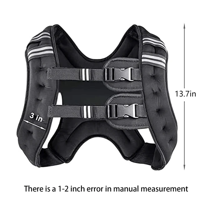 Alt view image 3 of 6 - Prodigen Weighted Vest 8-30 Lbs with Reflective Stripe and Double Adjustable Buckle Straps for Strength Training, Jogging, Cardio, Weight Loss