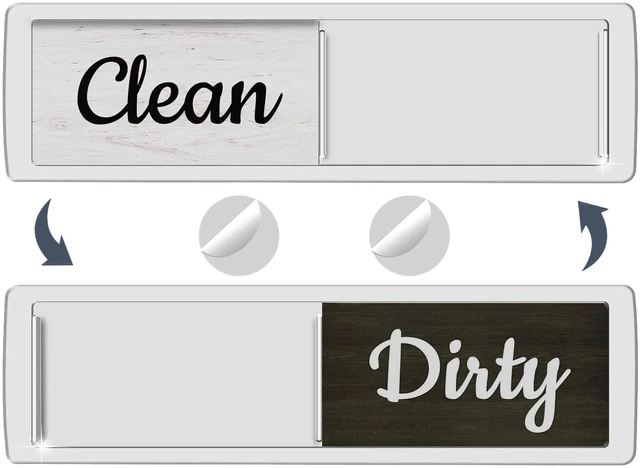 Main image of Oxepleus Clean Dirty Magnet for Dishwasher, Farmhouse Design, A-Silver