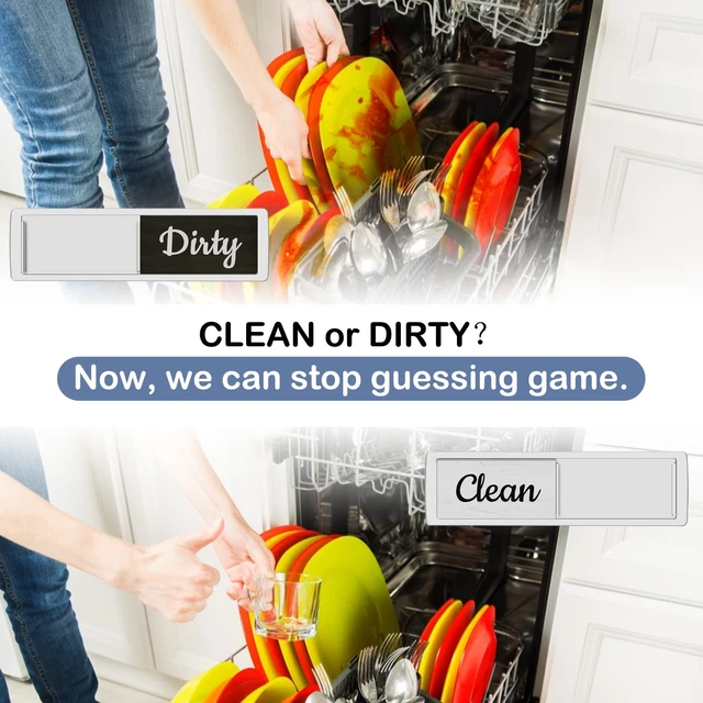Alt view image 3 of 6 - Oxepleus Clean Dirty Magnet for Dishwasher, Farmhouse Design, A-Silver