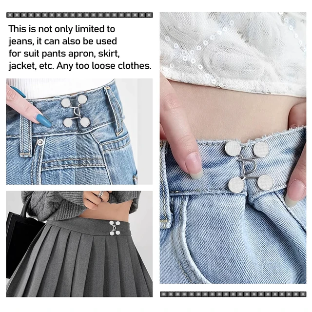 Alt view image 2 of 7 - Mozeat Lens Waist Buckle Extender, Adjustable Pant Waist Tightener, 4 Sets