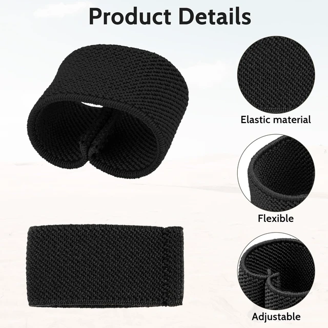 Alt view image 2 of 7 - Bewudy 10 Pack Nylon Canvas Web Elastic Belt Keeper Strap for 1.5" Wide Belts