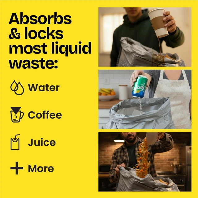Alt view image 3 of 5 - Glad ForceFlex MaxStrength LeakGuard 13-Gallon Tall Kitchen Trash Bags, Sunshine Lemon Scent, 20 Bags