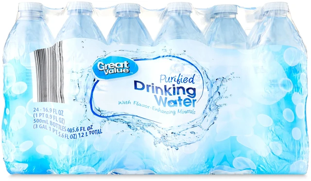 Main image of Great Value 16.9fl oz Purified Drinking Water 24 Count