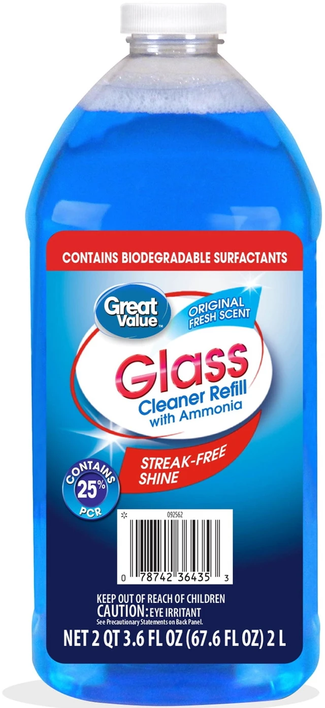 Main image of Great Value Glass Cleaner Refill 67.6 fl oz, Streak-Free Shine
