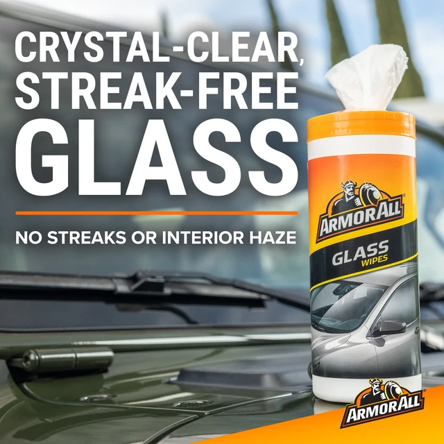Alt view image 4 of 5 - Armor All Automotive Glass Cleaner Wipes, Ammonia Free, 30 Count