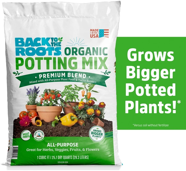 Main image of Back to the Roots Organic Potting Mix All-Purpose Premium Blend, 1cuft