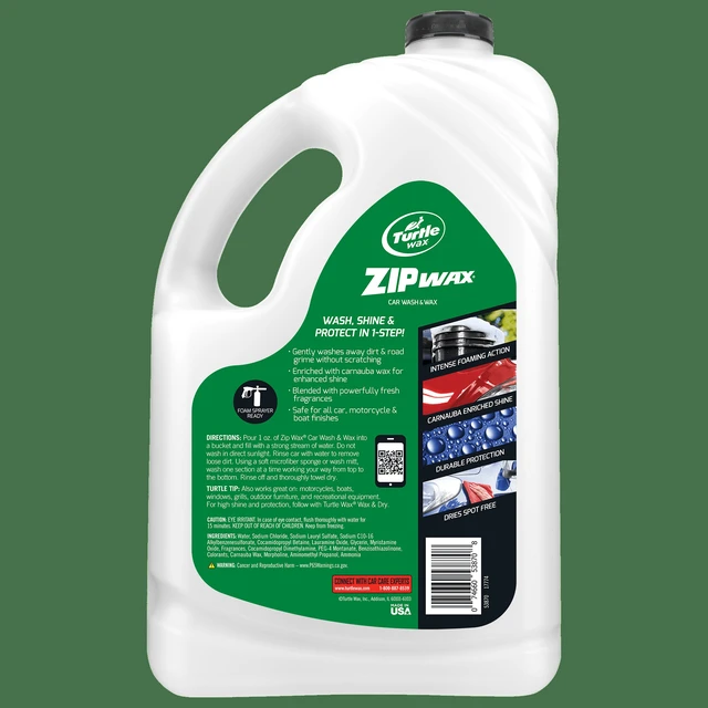 Alt view image 3 of 6 - Turtle Wax 53870 Zip Wax Quick and Easy Car Wash and Wax, 100oz