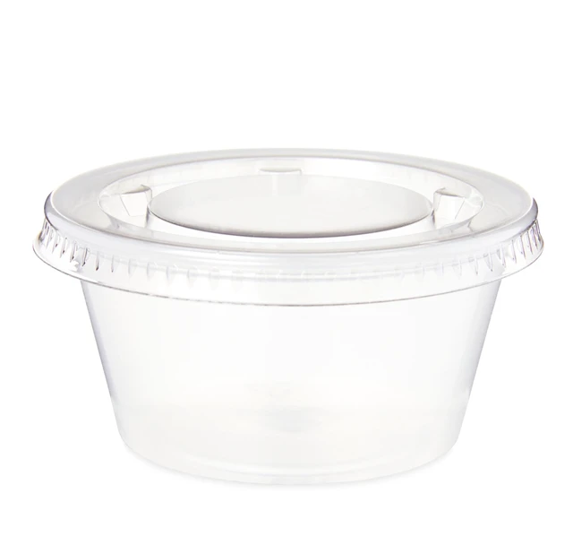 Alt view image 5 of 6 - Great Value 2oz Clear Disposable Plastic Cups with Lids, 50 Count
