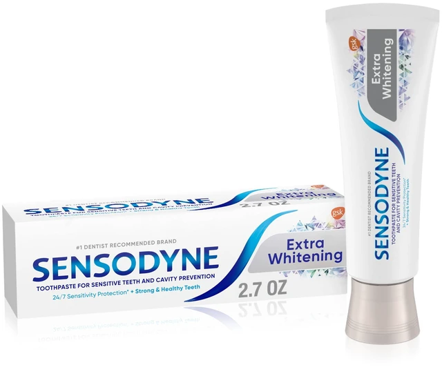 Main image of Sensodyne Extra Whitening Sensitive Teeth Toothpaste, Mint, 2.7oz, for Adults