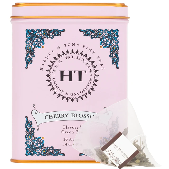 Alt view image 2 of 6 - Harney & Sons Cherry Blossom Green Tea with Cherry Flavor, 1.4oz, 20Count