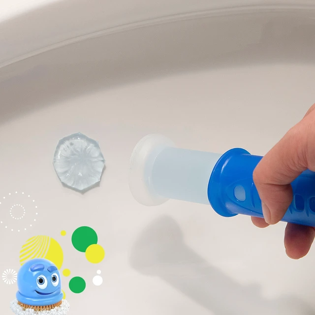 Alt view image 6 of 6 - Scrubbing Bubbles Automatic Toilet Bowl Cleaner Citrus Fresh Gel Cleaning Stamp with Dispenser and 6 Gel Stamps