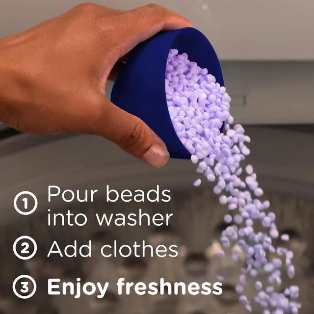 Alt view image 4 of 7 - Downy In-Wash Scent Booster Beads, Infusions Calm Lavender and Vanilla Bean, 12.2 oz