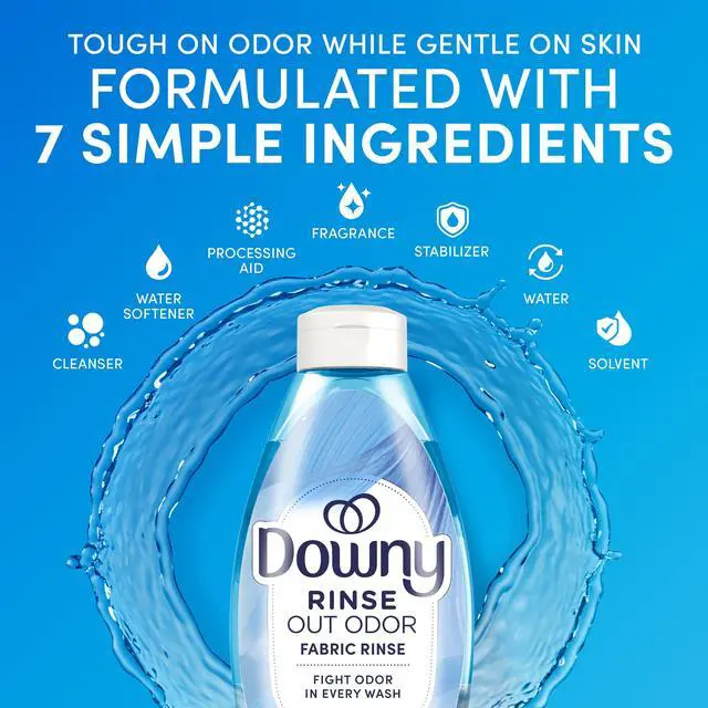 Alt view image 2 of 7 - Downy Rinse Out Odor Laundry Rinse, Tackles Tough Odors and Refreshes, Ocean Mist Scent, 48 fl oz