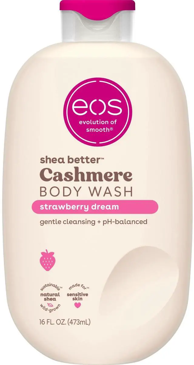 Main image of eos Shea Better Cashmere Body Wash - Strawberry Dream - 16 fl oz