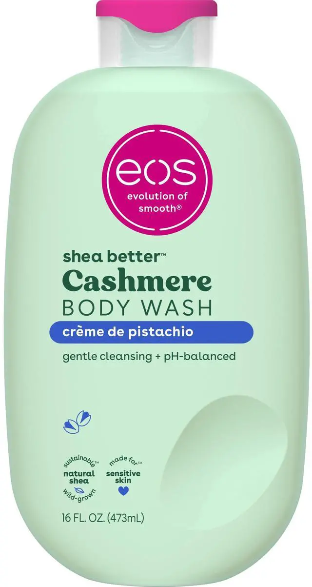 Main image of eos Shea Better Cashmere Body Wash, Crème de Pistachio, Creamy Gel Formula, 16 fl oz.