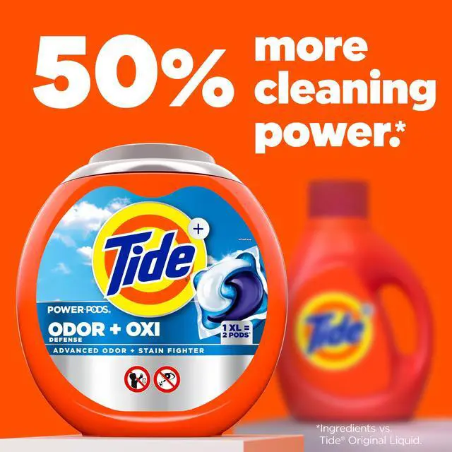 Alt view image 6 of 6 - Tide Power PODS Laundry Detergent Soap Pacs with Odor Defense + Oxi, Original Scent, 25 Count