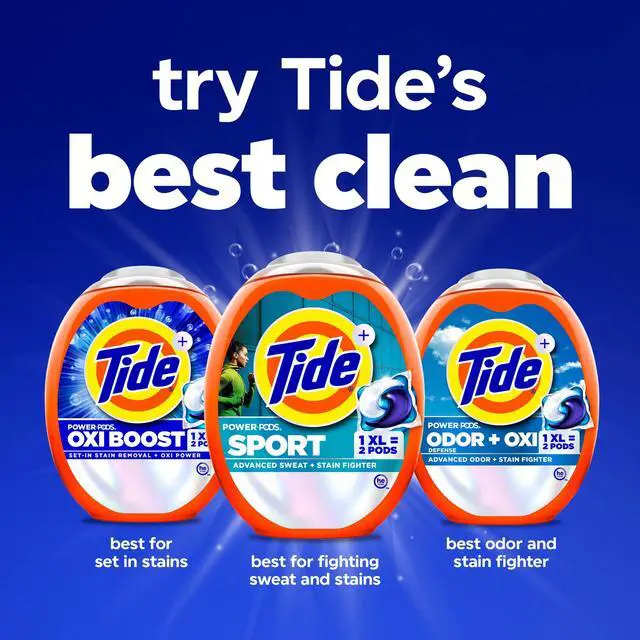 Alt view image 2 of 6 - Tide Power Pods Laundry Detergent Soap Packs with Febreze, Sport Odor Defense, 45 Count