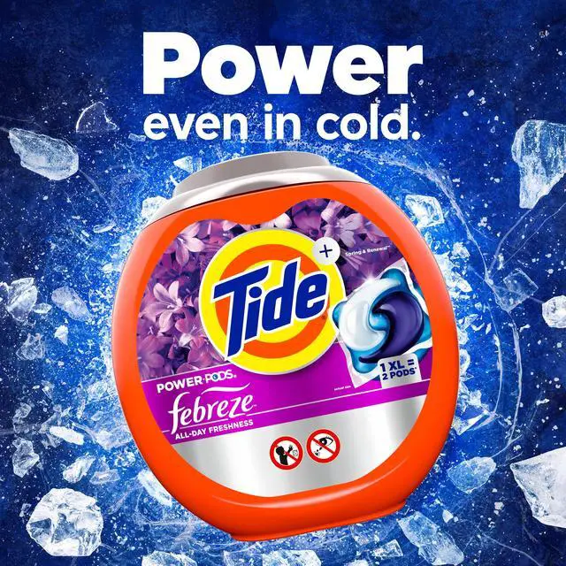 Alt view image 2 of 6 - Tide Power PODS® Laundry Detergent Pacs with Febreze Odor Eliminators, Spring & Renewal, 45 Count