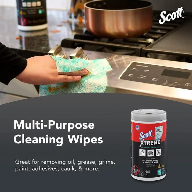 Alt view image 2 of 7 - Scott Xtreme Cleaning Wipes, 75 Sheets