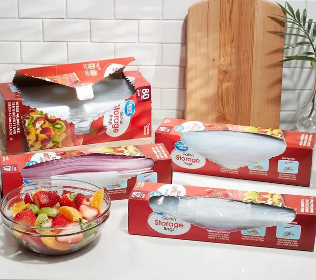 Alt view image 5 of 7 - Great Value Gallon Double Zipper Storage Bags, 80 Count