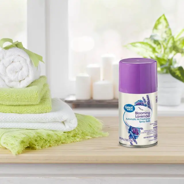 Alt view image 4 of 5 - Great Value Automatic Air Freshener Spray Refill, Blooming Lavender, 2-6.17 oz, 2 pieces