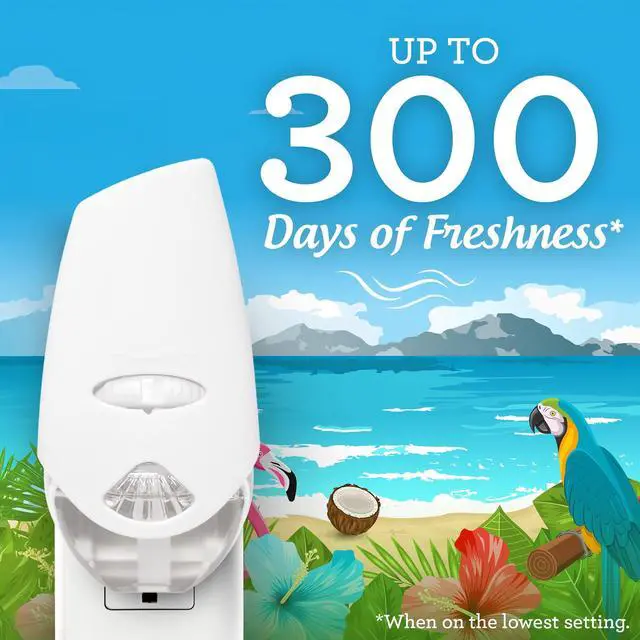 Alt view image 7 of 7 - Great Value Hawaiian Plug-In Air Freshener Refills, 5 Count, Up to 300 Days of Freshness