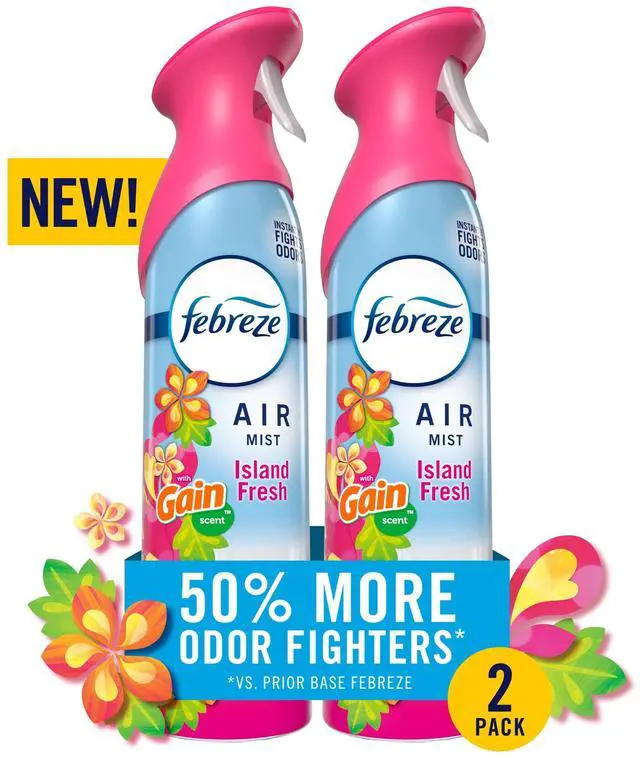 Main image of Febreze Air Mist Air Freshener Spray, Gain Island Fresh, 8.1oz, 2 Count