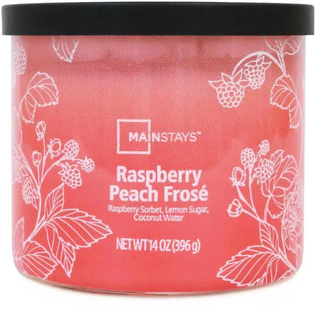 Alt view image 6 of 6 - Mainstays 3-Wick Ombre Wrap Raspberry Peach Scented Candle, 14 oz