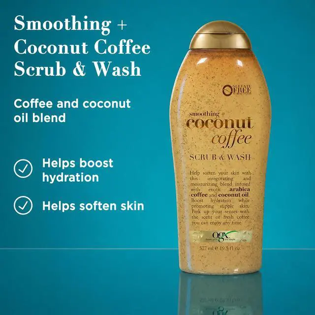 Alt view image 6 of 6 - OGX Smoothing + Coconut Coffee Exfoliating Body Scrub, 19.5 Fl oz
