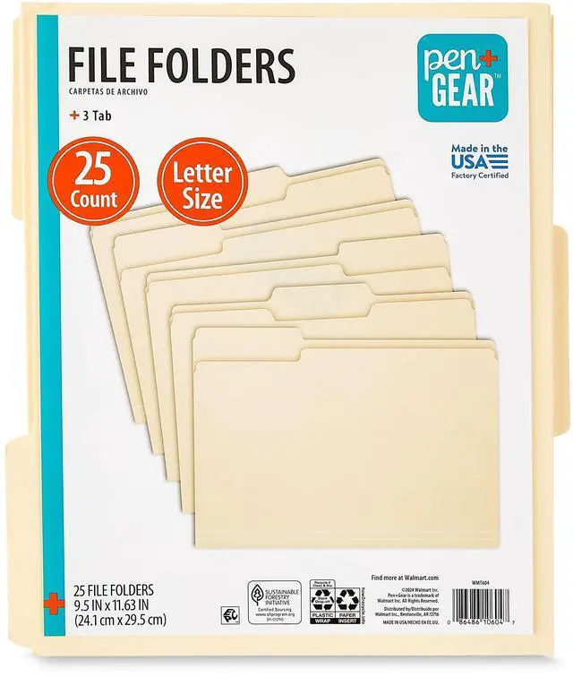 Main image of Pen+Gear Manila File Folders, Letter Size, 25 Count