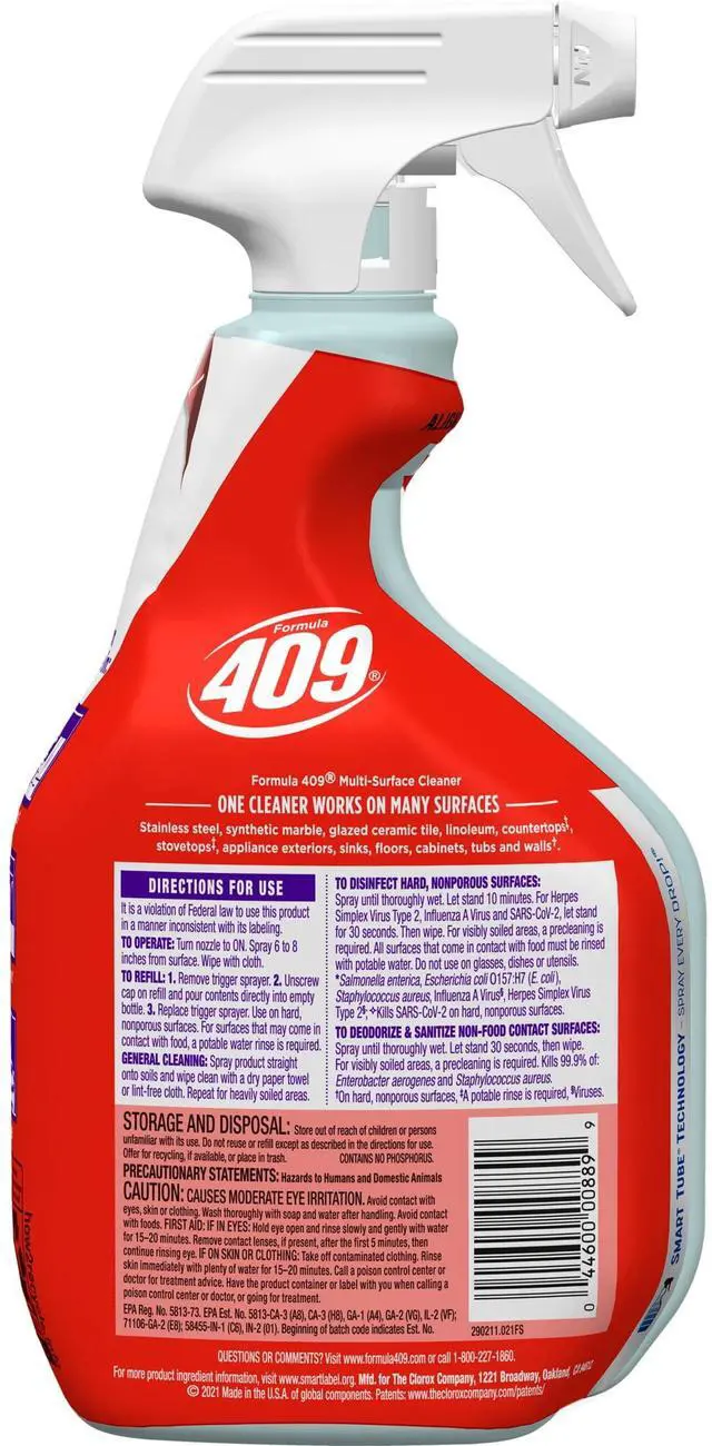 Alt view image 5 of 6 - Formula 409 Multi-Surface Cleaner Spray, Original Scent, 32 fl oz