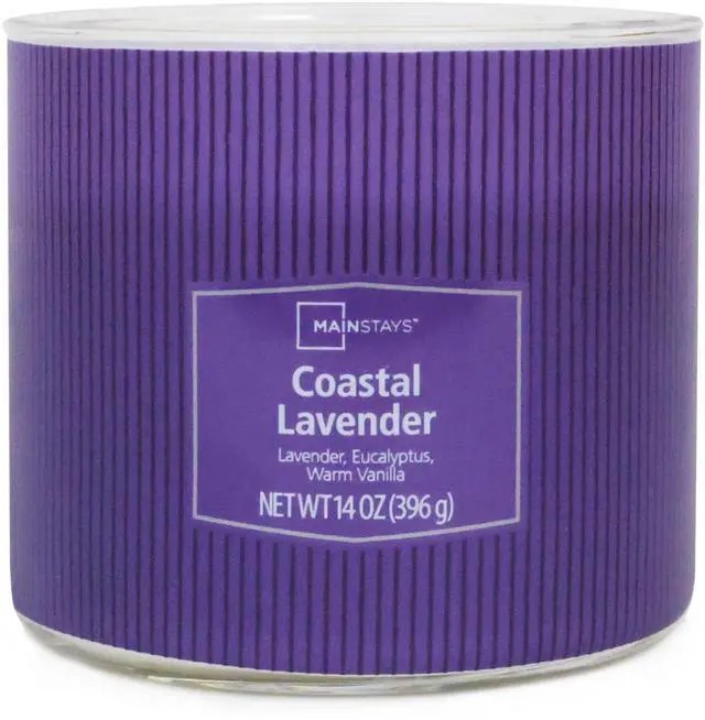 Alt view image 4 of 6 - Mainstays Coastal Lavender 3-Wick Decorative Wrap Candle, 14 oz