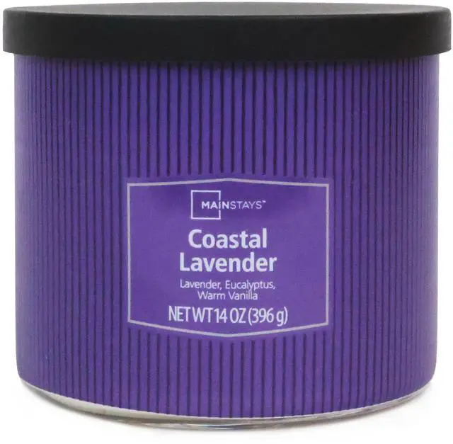 Alt view image 5 of 6 - Mainstays Coastal Lavender 3-Wick Decorative Wrap Candle, 14 oz