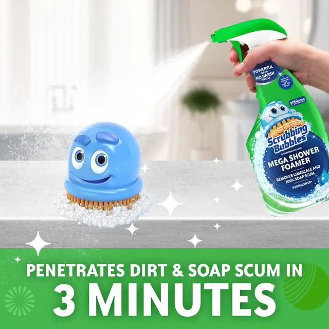 Alt view image 5 of 7 - Scrubbing Bubbles Bathroom Shower & Tub Cleaner Mega Shower Foamer Spray, Rainshower, 32 oz