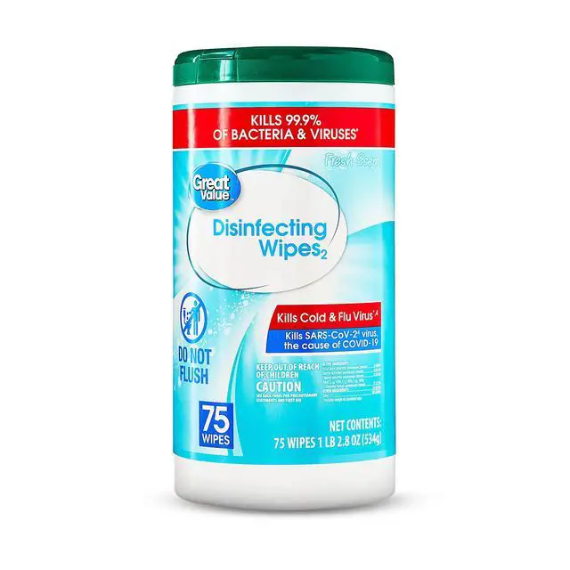 Main image of Great Value Disinfecting Wipes, Fresh Scent, 75 Count