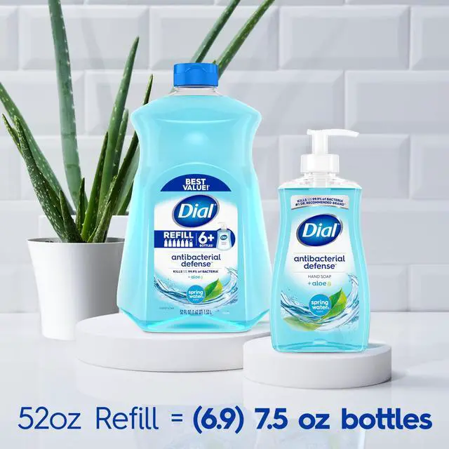 Alt view image 4 of 6 - Dial Antibacterial Defense Spring Water Liquid Hand Soap Refill, 52 fl oz